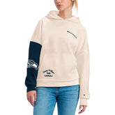Seattle Seahawks Tommy Hilfiger Women's Harriet Pullover Hoodie Cream/Navy