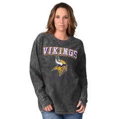 Minnesota Vikings G-III 4Her by Carl Banks Women's Comfy Cord Sweatshirt Gray