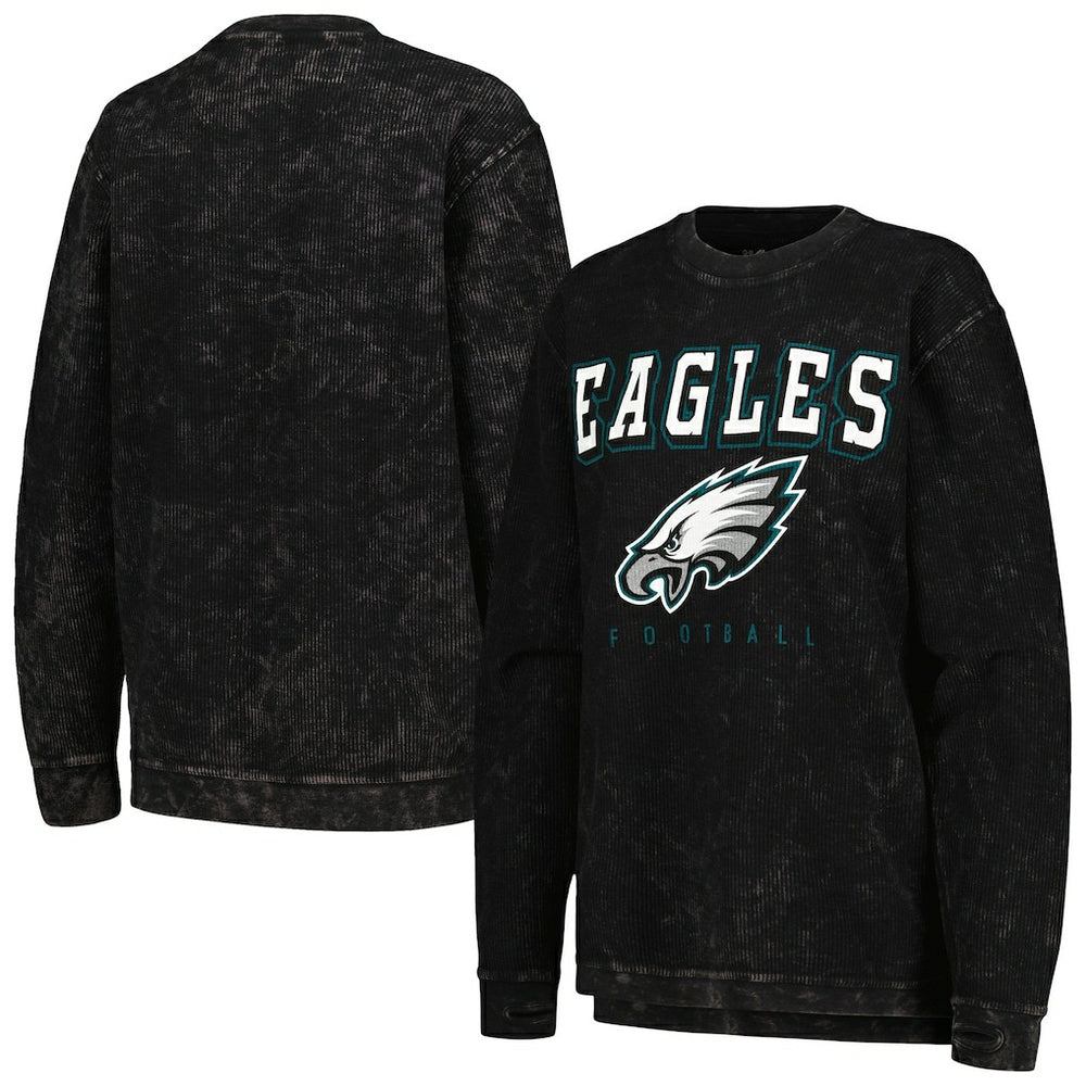 Philadelphia Eagles G-III 4Her by Carl Banks Women's Comfy Cord Pullover Sweatshirt Black