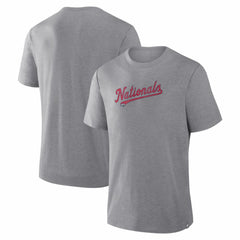 Washington Nationals Fanatics Play Tribute Tri-Blend T-Shirt - Heather Gray T-shirts