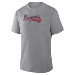 Atlanta Braves Fanatics Play Tribute Tri-Blend T-Shirt - Heather Gray T-shirts