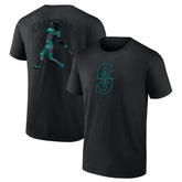 J.P. Crawford Seattle Mariners Double Play Name & Number T-Shirt - Black T-shirts