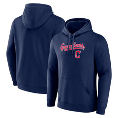 Cleveland Guardians Team Lockup Pullover Hoodie - Navy Hoodies