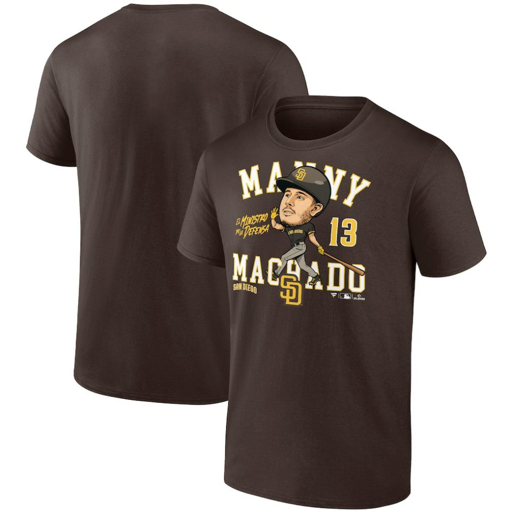 Manny Machado San Diego Padres Caricature T-Shirt - Brown T-shirts