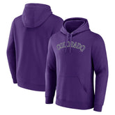 Colorado Rockies Official Wordmark Pullover Hoodie - Purple Hoodies
