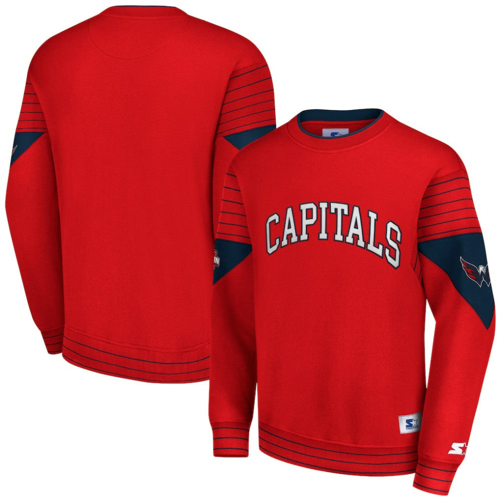 NHL Washington Capitals Starter Faceoff Pullover Sweatshirt - Red
