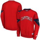 NHL Washington Capitals Starter Faceoff Pullover Sweatshirt - Red