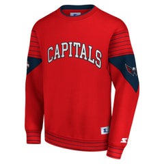 NHL Washington Capitals Starter Faceoff Pullover Sweatshirt - Red