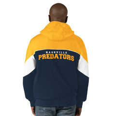 NHL Nashville Predators Starter Power Forward Full-Zip Hoodie - Navy/Gold