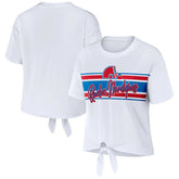 NHL Colorado Avalanche WEAR by Erin Andrews Women's Front Knot T-Shirt - White