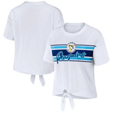 NHL Pittsburgh Penguins WEAR by Erin Andrews Women's Front Knot T-Shirt - White