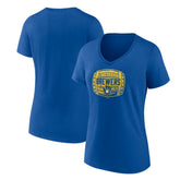 Milwaukee Brewers Women's Hometown Collection Barrel V-Neck T-Shirt - Royal T-shirts