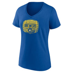 Milwaukee Brewers Women's Hometown Collection Barrel V-Neck T-Shirt - Royal T-shirts