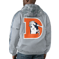 Denver Broncos Starter Thursday Night Gridiron Throwback Full-Zip Jacket Gray