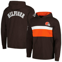 Cleveland Browns Tommy Hilfiger Morgan Long Sleeve Hoodie T-Shirt Brown