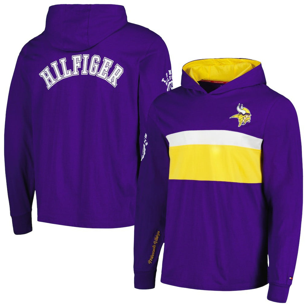 Minnesota Vikings Tommy Hilfiger Morgan Long Sleeve Hoodie T-Shirt Purple