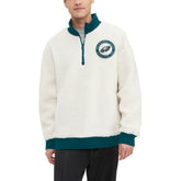 Philadelphia Eagles Tommy Hilfiger Jordan Sherpa Quarter-Zip Sweatshirt Cream
