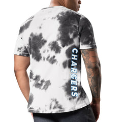 Los Angeles Chargers MSX by Michael Strahan Freestyle Tie-Dye T-Shirt Black