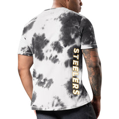 Pittsburgh Steelers MSX by Michael Strahan Freestyle Tie-Dye T-Shirt Black