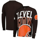 Cleveland Browns Starter Clutch Hit Long Sleeve T-Shirt Brown