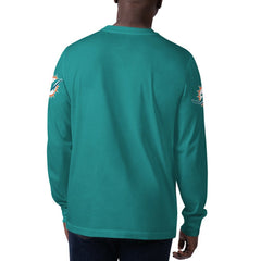 Miami Dolphins Starter Clutch Hit Long Sleeve T-Shirt Aqua