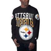 Pittsburgh Steelers Starter Clutch Hit Long Sleeve T-Shirt Black