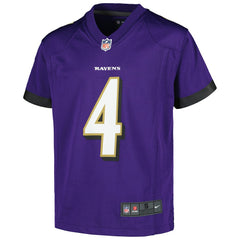 NFL Zay Flowers Baltimore Ravens Youth Game Jersey - Purple