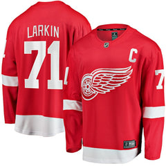 NHL Dylan Larkin Detroit Red Wings Fanatics Branded Captain Home Breakaway Jersey - Red