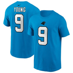 Bryce Young Carolina Panthers Player Name & Number T-Shirt Blue