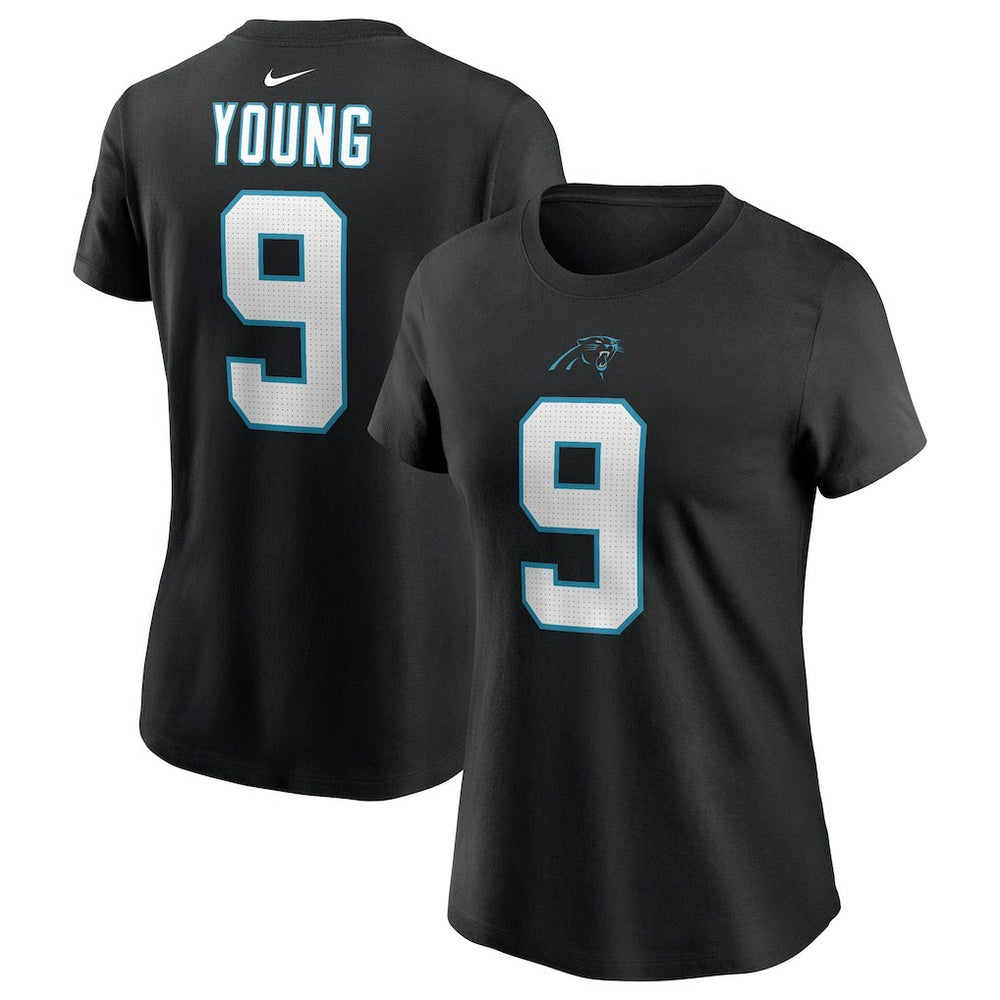 Bryce Young Carolina Panthers Women's Player Name & Number T-Shirt Black