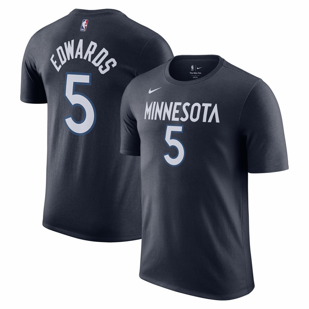 Anthony Edwards Minnesota Timberwolves Icon 2022/23 Name & Number T-Shirt Navy