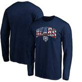 Chicago Bears Banner Wave Long Sleeve T-Shirt Navy