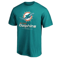 Miami Dolphins Team Lockup T-Shirt Aqua