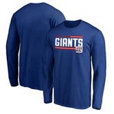 New York Giants On Side Stripe Long Sleeve T-Shirt Royal