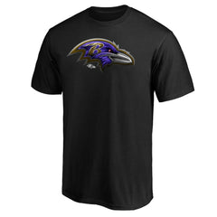 Baltimore Ravens Midnight Mascot Team Logo T-Shirt Black