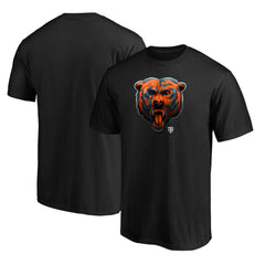 Chicago Bears Midnight Mascot Team Logo T-Shirt Black
