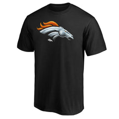 Denver Broncos Midnight Mascot Team Logo T-Shirt Black