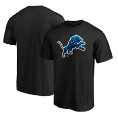 Detroit Lions Midnight Mascot Team Logo T-Shirt Black