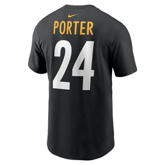 Joey Porter Jr. Pittsburgh Steelers Player Name & Number T-Shirt Black