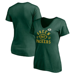 Green Bay Packers Women's Hometown Collection V-Neck T-Shirt Green