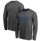 Buffalo Bills Stencil Stack Long Sleeve T-Shirt Charcoal