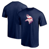 Minnesota Vikings Red White and Team T-Shirt Navy