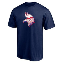 Minnesota Vikings Red White and Team T-Shirt Navy