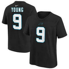 Bryce Young Carolina Panthers Youth Player Name & Number T-Shirt Black