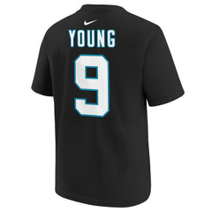 Bryce Young Carolina Panthers Youth Player Name & Number T-Shirt Black