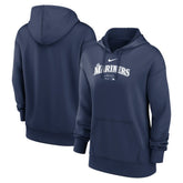 Seattle Mariners Nike Women's Authentic Collection Performance Pullover Hoodie - Navy Hoodies