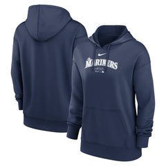 Seattle Mariners Nike Women's Authentic Collection Performance Pullover Hoodie - Navy Hoodies