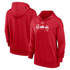 St. Louis Cardinals Nike Women's Authentic Collection Performance Pullover Hoodie - Red Hoodies