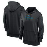 Miami Marlins Nike Women's Authentic Collection Performance Pullover Hoodie - Black Hoodies