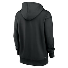 Miami Marlins Nike Women's Authentic Collection Performance Pullover Hoodie - Black Hoodies